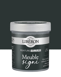 Pot de peinture meuble Libéron Meuble Signé, teinte Noir de Lave aspect Velours