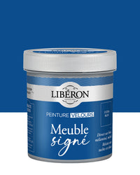 Pot de peinture meuble Libéron Meuble Signé, teinte Ultra Bleu aspect Velours
