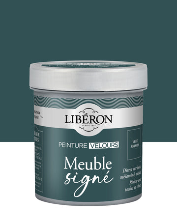 Pot de peinture meuble Libéron Meuble Signé, teinte Vert Abysses aspect Velours