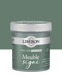 Pot de peinture meuble Libéron Meuble Signé, teinte Vert Cendré aspect Velours
