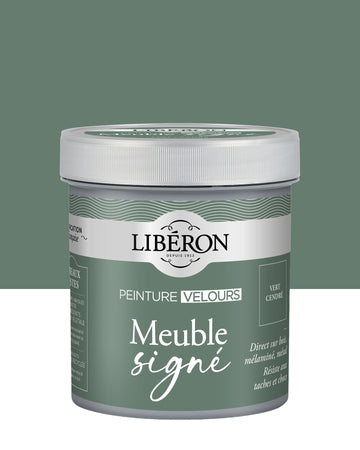 Pot de peinture meuble Libéron Meuble Signé, teinte Vert Cendré aspect Velours