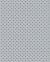 Papier peint Libéron Maître Domino n°2, motif géométrique gris à petites fleurs répétées.