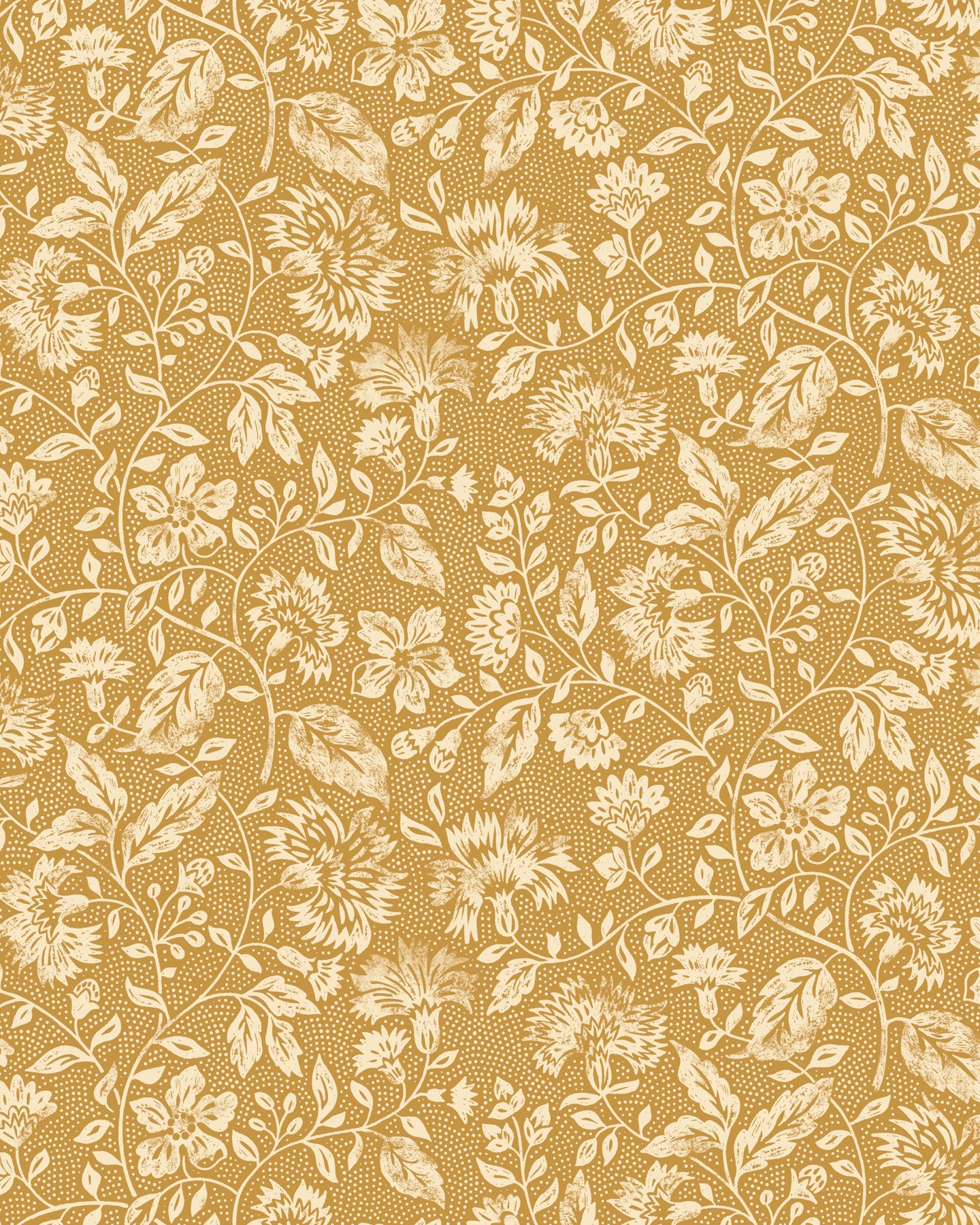 Dessin du papier peint Velours de Papier, motif Oeillet de Reine n°2