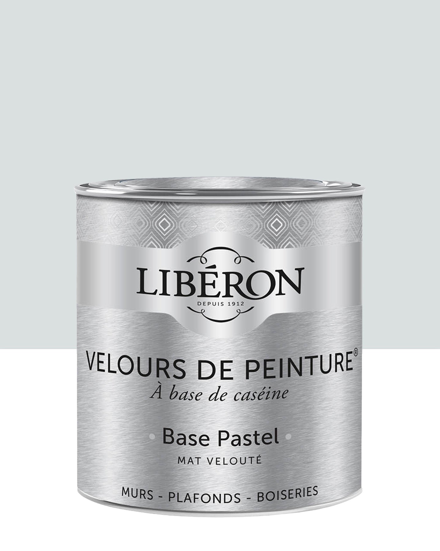 Pot de peinture murs Libéron Velours de Peinture, teinte Blanc Linon, finition mate veloutée.