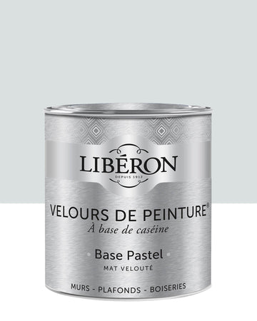 Pot de peinture murs Libéron Velours de Peinture, teinte Blanc Linon, finition mate veloutée.