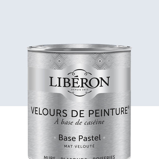 Pot de peinture murs Libéron Velours de Peinture, teinte Blanc de Meudon, finition mate veloutée.