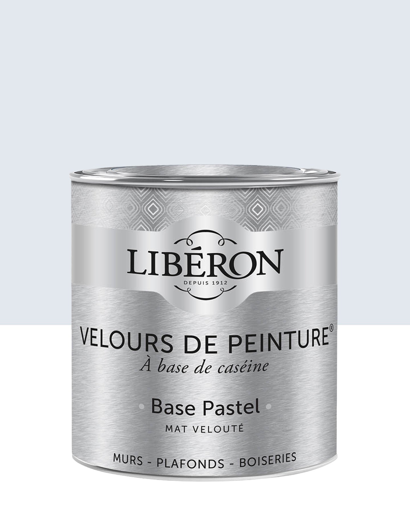 Pot de peinture murs Libéron Velours de Peinture, teinte Blanc de Meudon, finition mate veloutée.