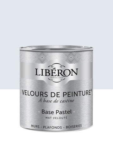 Pot de peinture murs Libéron Velours de Peinture, teinte Blanc de Meudon, finition mate veloutée.