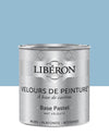 Pot de peinture murs Libéron Velours de Peinture, teinte Bleu Charrette, finition mate veloutée.