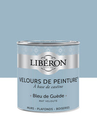 Pot de peinture Libéron Velours de Peinture, teinte Bleu de Guède, finition mat velouté.