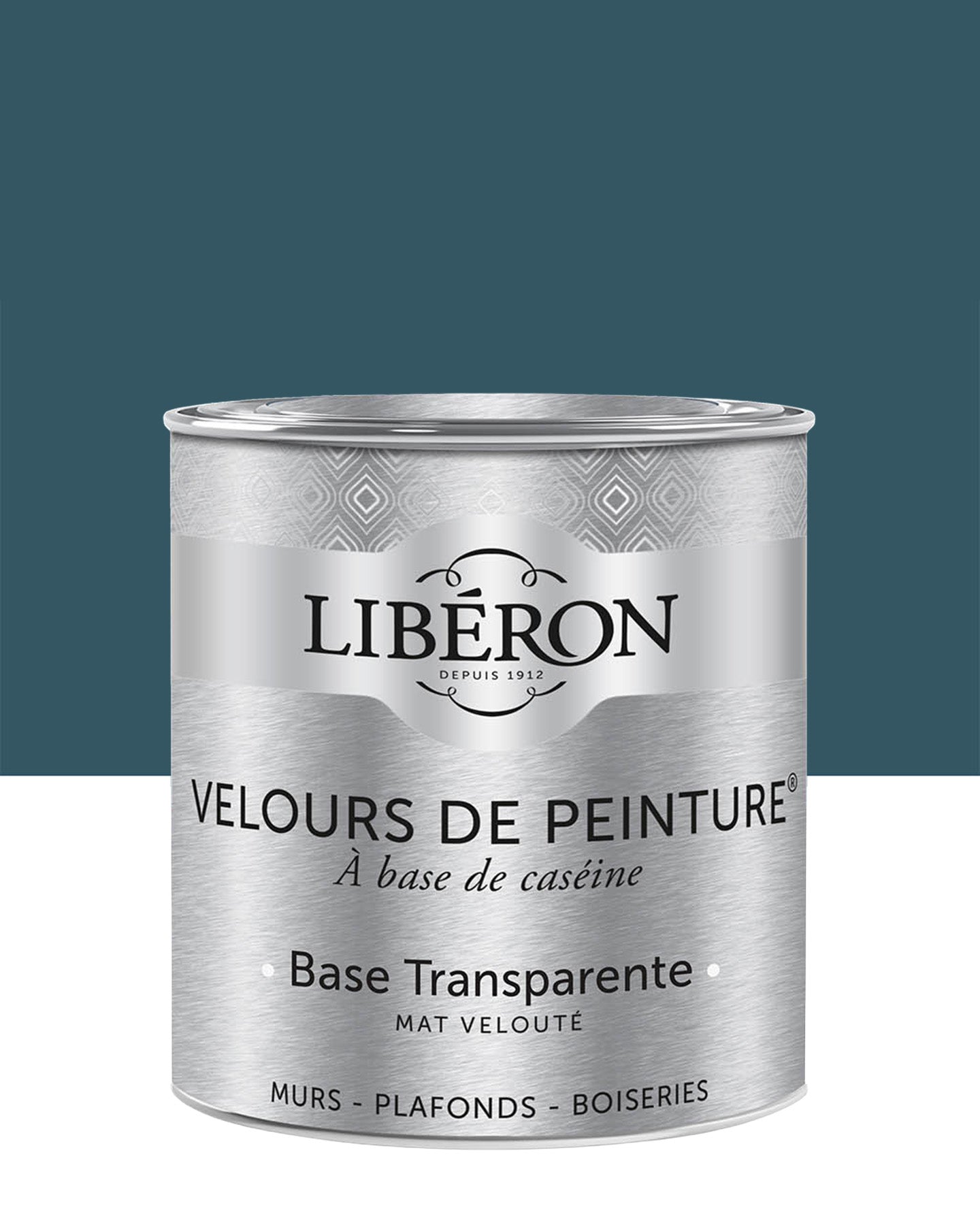 Pot de peinture murs Libéron Velours de Peinture, teinte Bleu de Minuit, finition mate veloutée.