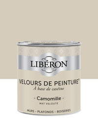 Pot de peinture murs Libéron Velours de Peinture, teinte Camomille, finition mate veloutée.