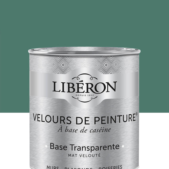Pot de peinture murs Libéron Velours de Peinture, teinte Feuille d'Acanthe, finition mate veloutée.