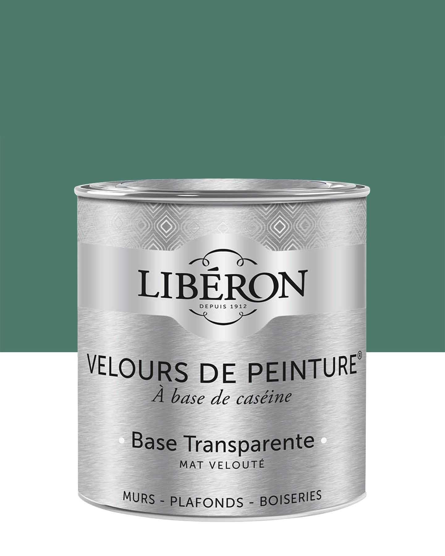 Pot de peinture murs Libéron Velours de Peinture, teinte Feuille d'Acanthe, finition mate veloutée.