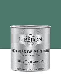 Pot de peinture murs Libéron Velours de Peinture, teinte Feuille d'Acanthe, finition mate veloutée.
