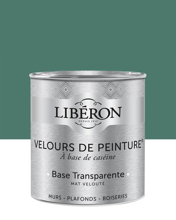 Pot de peinture murs Libéron Velours de Peinture, teinte Feuille d'Acanthe, finition mate veloutée.