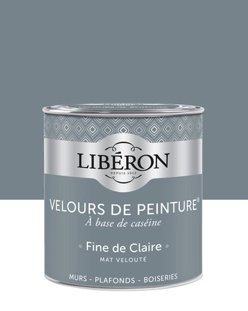 Pot de peinture murs Libéron Velours de Peinture, teinte Fine de Claire, finition mate veloutée.
