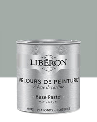 Pot de peinture murs Libéron Velours de Peinture, teinte Grès Gris, finition mate veloutée.