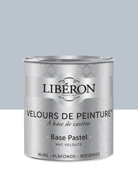 Pot de peinture murs Libéron Velours de Peinture, teinte Gris Conserverie, finition mate veloutée.