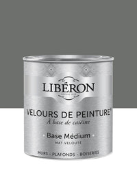 Pot de peinture murs Libéron Velours de Peinture, teinte Gris Coucou de Rennes, finition mate veloutée.