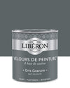 Pot de peinture murs Libéron Velours de Peinture, teinte Gris Gravure, finition mate veloutée.