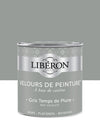 Pot de peinture murs Libéron Velours de Peinture, teinte Gris Temps de Pluie, finition mate veloutée.