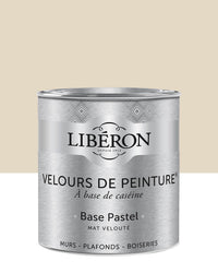 Pot de peinture murs Libéron Velours de Peinture, teinte Jaune Sabayon, finition mate veloutée.
