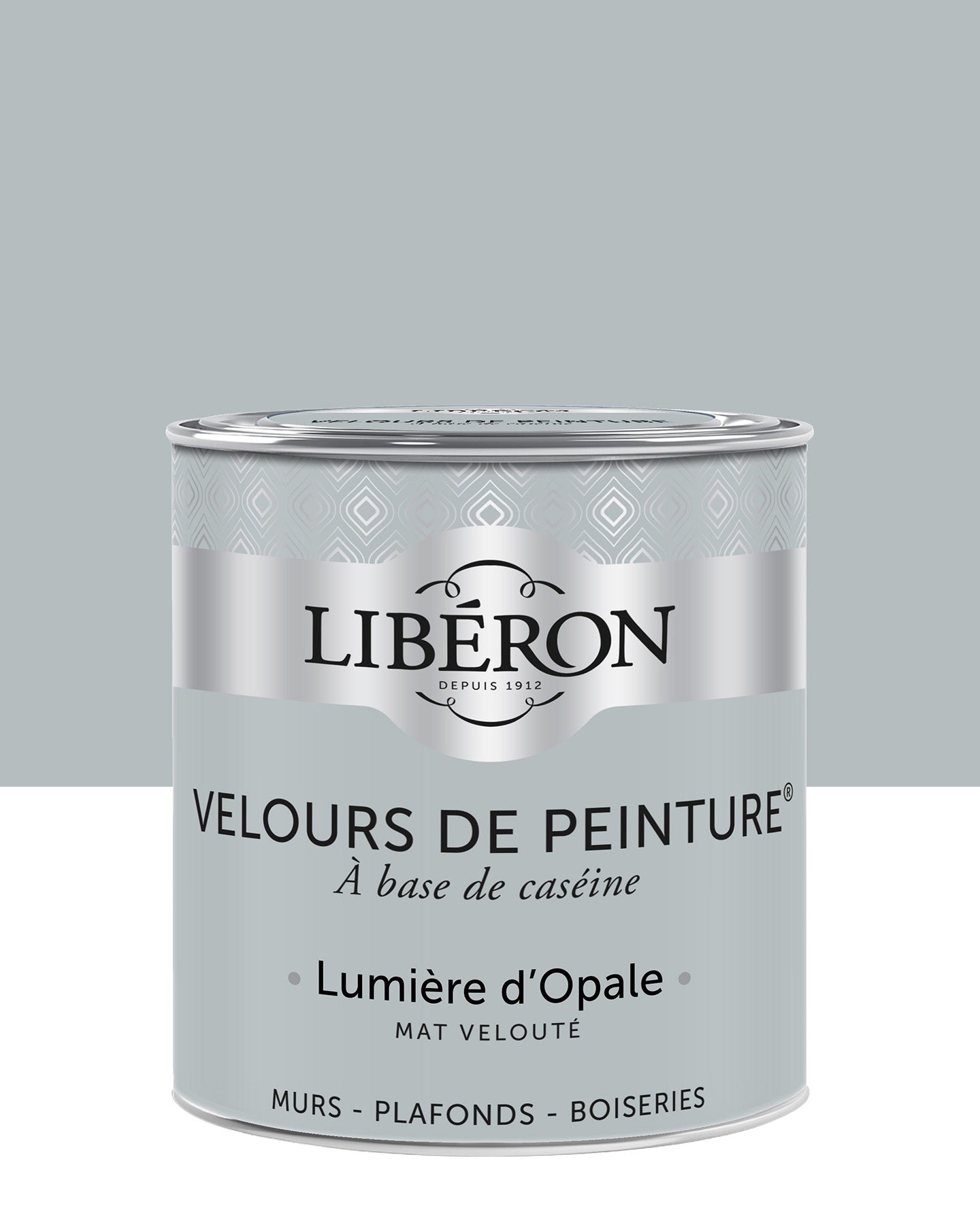 Pot de peinture murs Libéron Velours de Peinture, teinte Lumière d'Opale, finition mate veloutée.