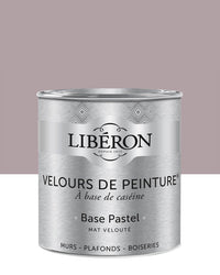 Pot de peinture murs Libéron Velours de Peinture, teinte Mauve Porte des Lilas, finition mate veloutée.
