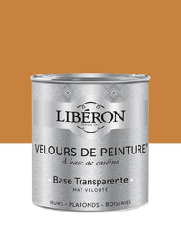 Pot de peinture murs Libéron Velours de Peinture, teinte Orangette, finition mate veloutée.