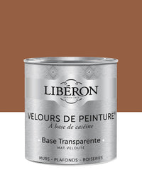 Pot de peinture Libéron Velours de Peinture, teinte Pain d’épices, finition mate veloutée, format 0,5 L.