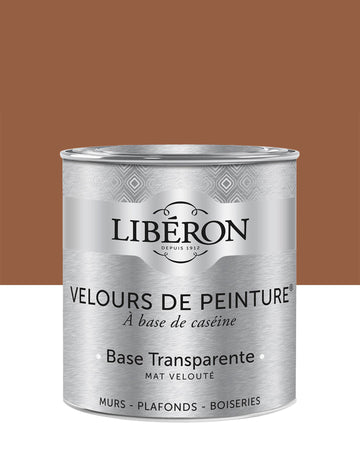 Pot de peinture Libéron Velours de Peinture, teinte Pain d’épices, finition mate veloutée, format 0,5 L.