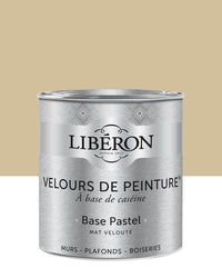 Pot de peinture murs Libéron Velours de Peinture, teinte Peau de Chamois, finition mate veloutée.