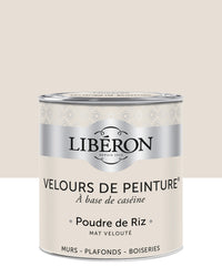 Pot de peinture murs Libéron Velours de Peinture, teinte Poudre de Riz, finition mate veloutée.
