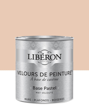 Pot de peinture murs Libéron Velours de Peinture, teinte Rose Pomponette, finition mate veloutée.