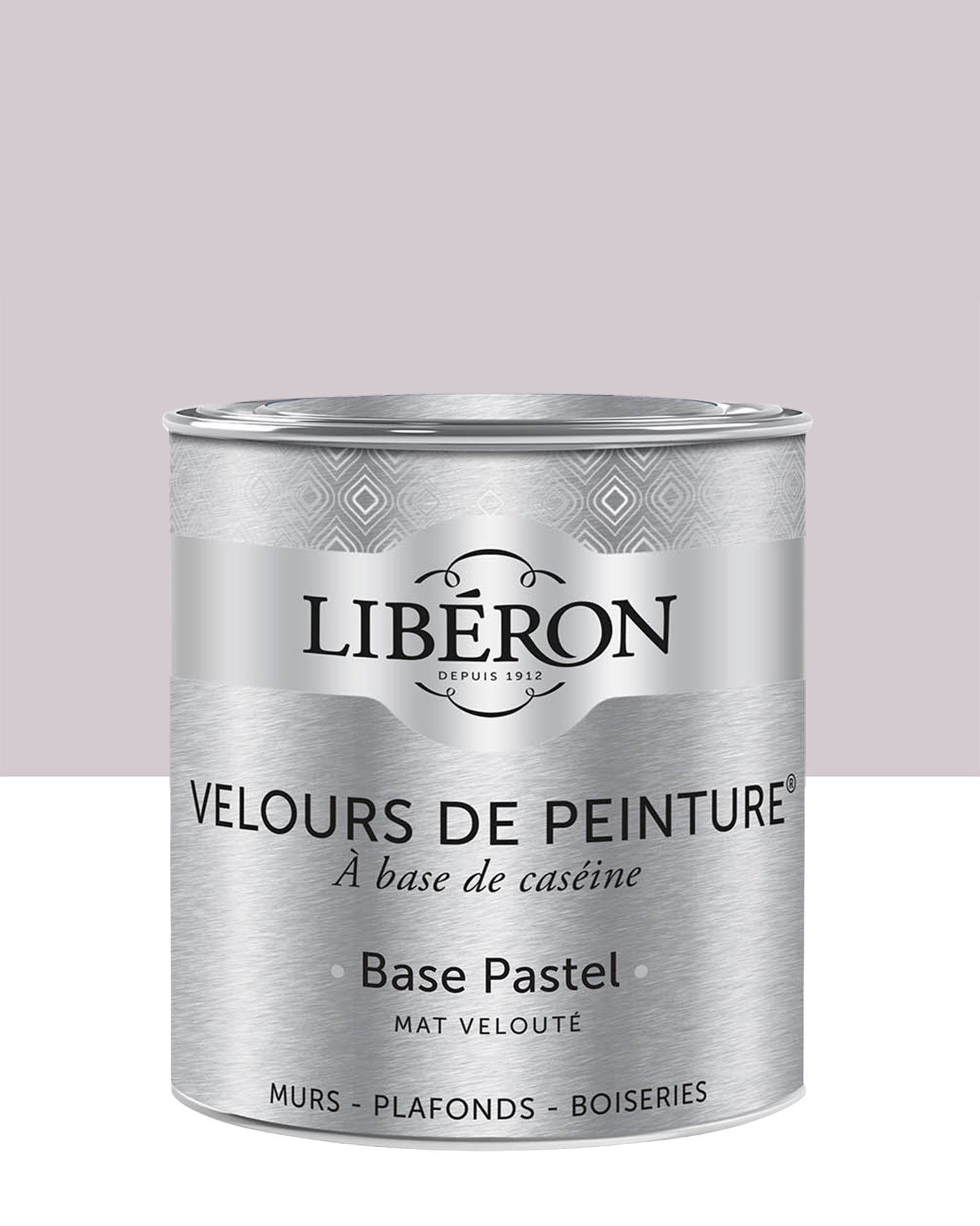 Pot de peinture murs Libéron Velours de Peinture, teinte Rose Popeline, finition mate veloutée.