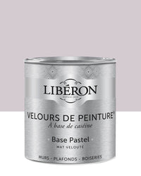 Pot de peinture murs Libéron Velours de Peinture, teinte Rose Popeline, finition mate veloutée.