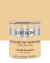 Pot de peinture murs Libéron Velours de Peinture, teinte Vanille Bourbon, finition mate veloutée.