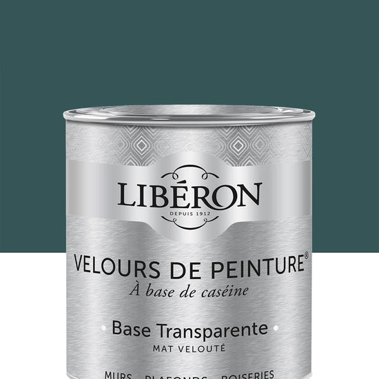 Pot de peinture murs Libéron Velours de Peinture, teinte Vert au Tableau, finition mate veloutée.