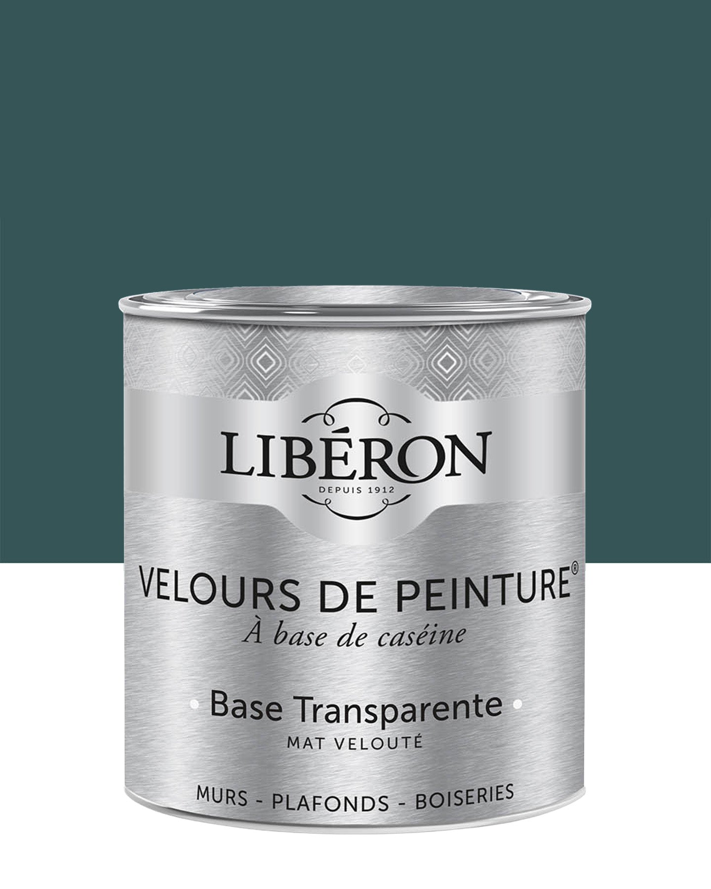 Pot de peinture murs Libéron Velours de Peinture, teinte Vert au Tableau, finition mate veloutée.