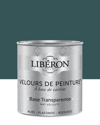 Pot de peinture murs Libéron Velours de Peinture, teinte Vert au Tableau, finition mate veloutée.