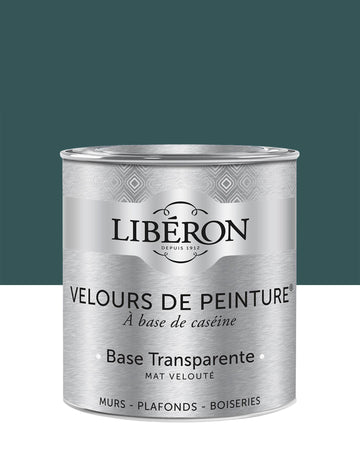 Pot de peinture murs Libéron Velours de Peinture, teinte Vert au Tableau, finition mate veloutée.