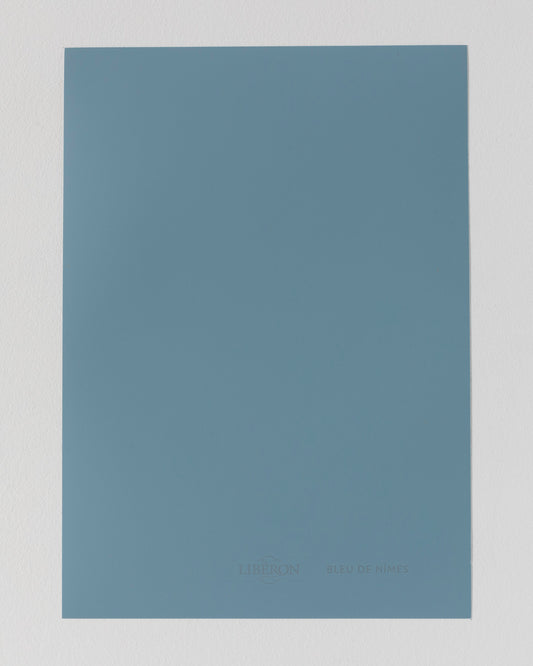Échantillon de peinture Velours de Peinture Libéron, teinte Bleu de Nîmes