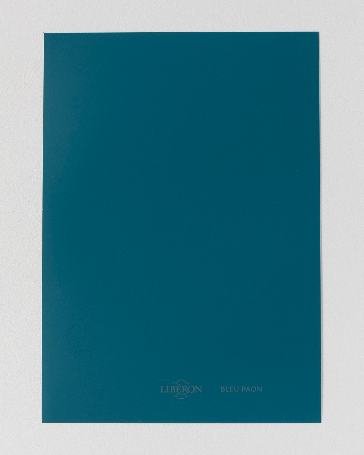 Échantillon de peinture Velours de Peinture Libéron, teinte Bleu Paon
