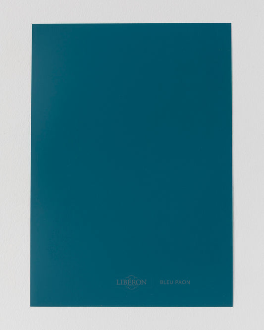 Échantillon de peinture Velours de Peinture Libéron, teinte Bleu Paon