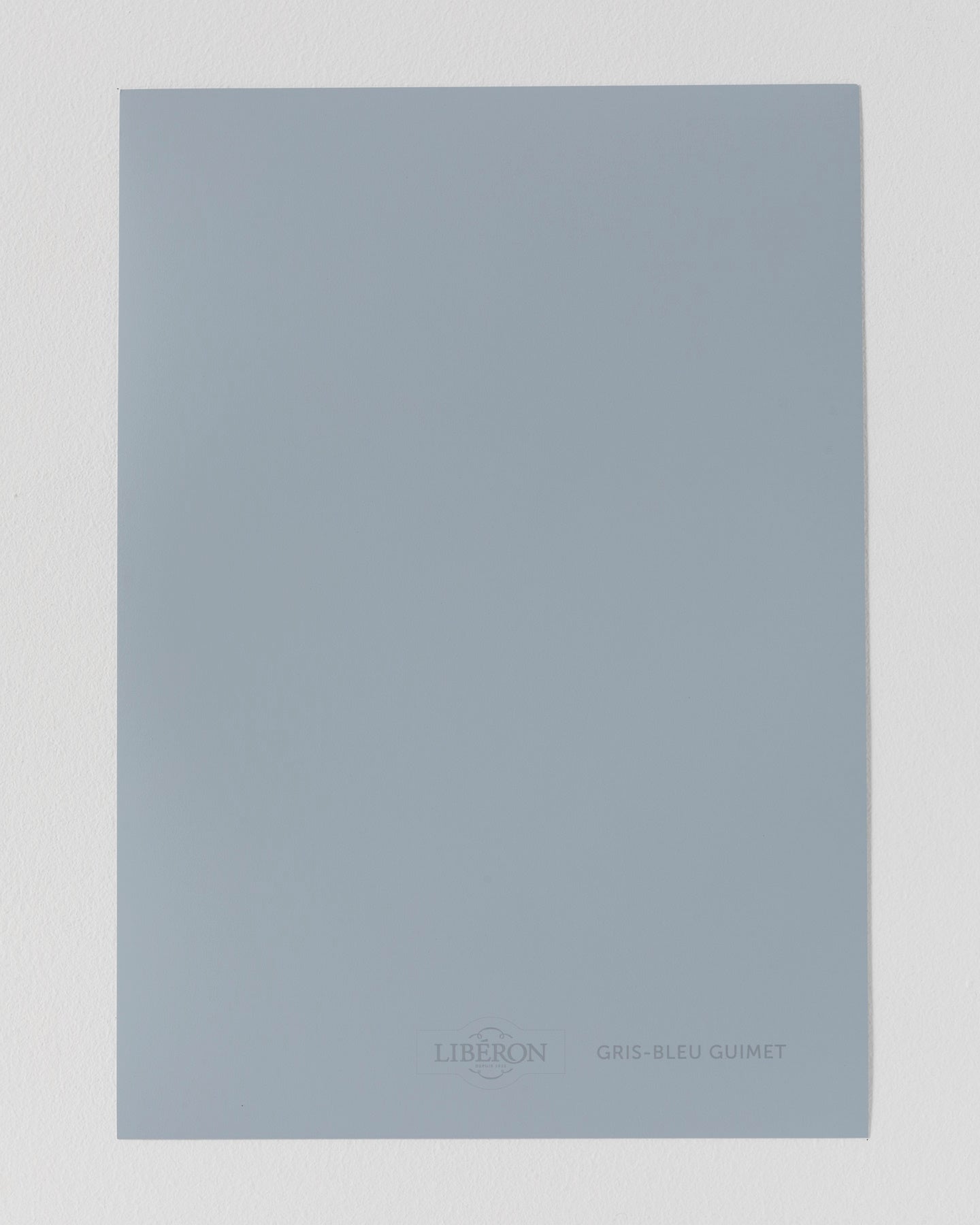Échantillon de peinture Velours de Peinture Libéron, teinte Gris-Bleu Guimet