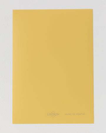 Échantillon de peinture Velours de Peinture Libéron, teinte Jaune de Menton