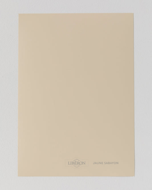 Échantillon de peinture Velours de Peinture Libéron, teinte Jaune Sabayon