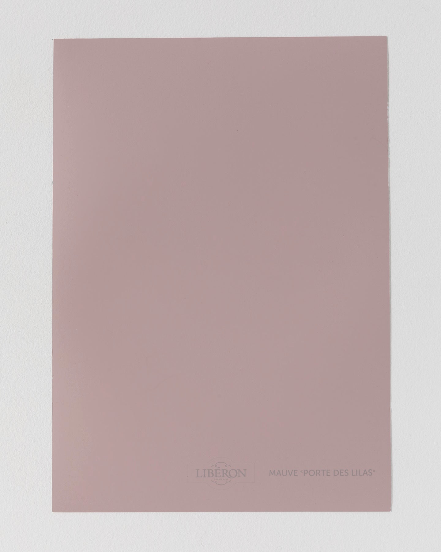 Échantillon de peinture Velours de Peinture Libéron, teinte Mauve Porte des Lilas 