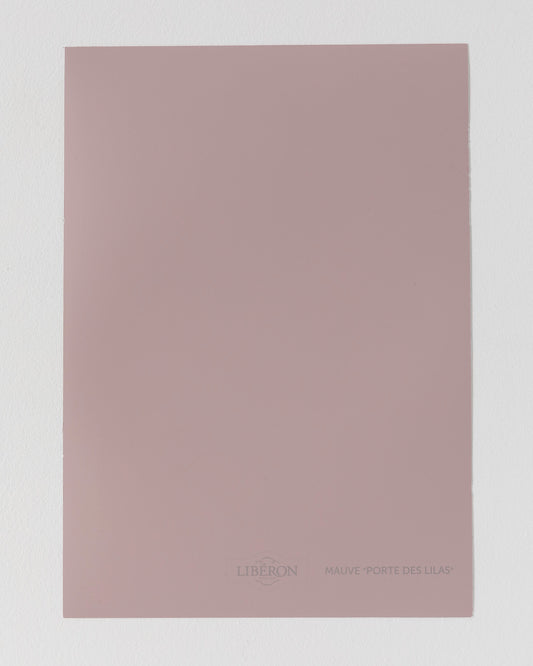 Échantillon de peinture Velours de Peinture Libéron, teinte Mauve Porte des Lilas 